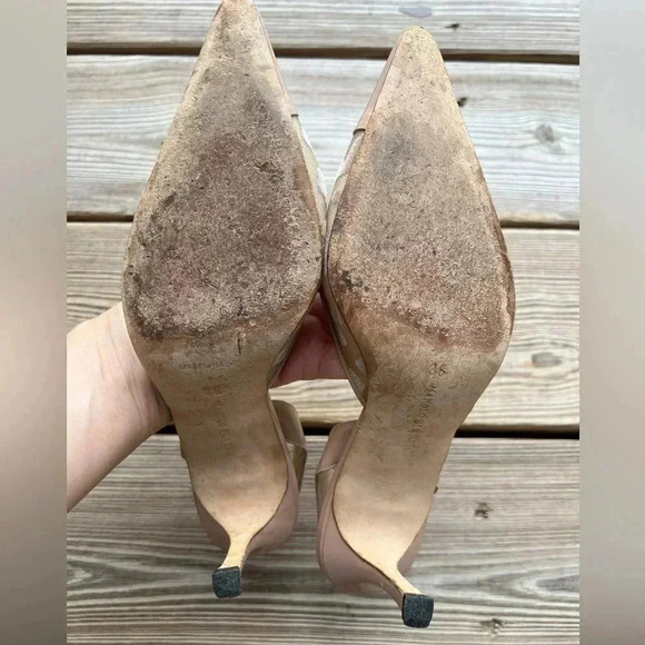 Manolo Blahnik Slingback Heels Handmade in Italy Sz 36 / 6 - Picture 11 of 14